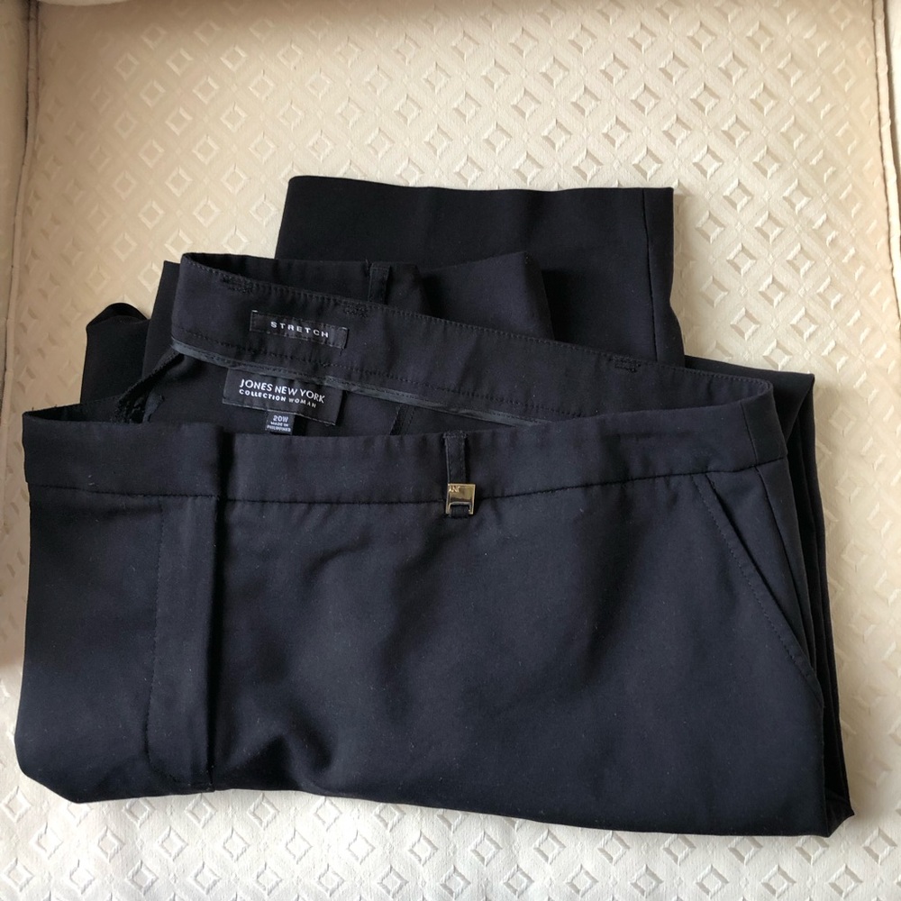 Jones New York Collection Woman Black Pants Made of Cotton, Nylon & Elastane